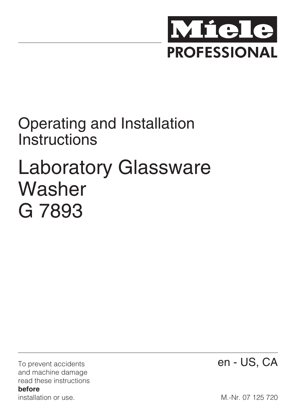 Miele G 7893 User Manual | 76 pages