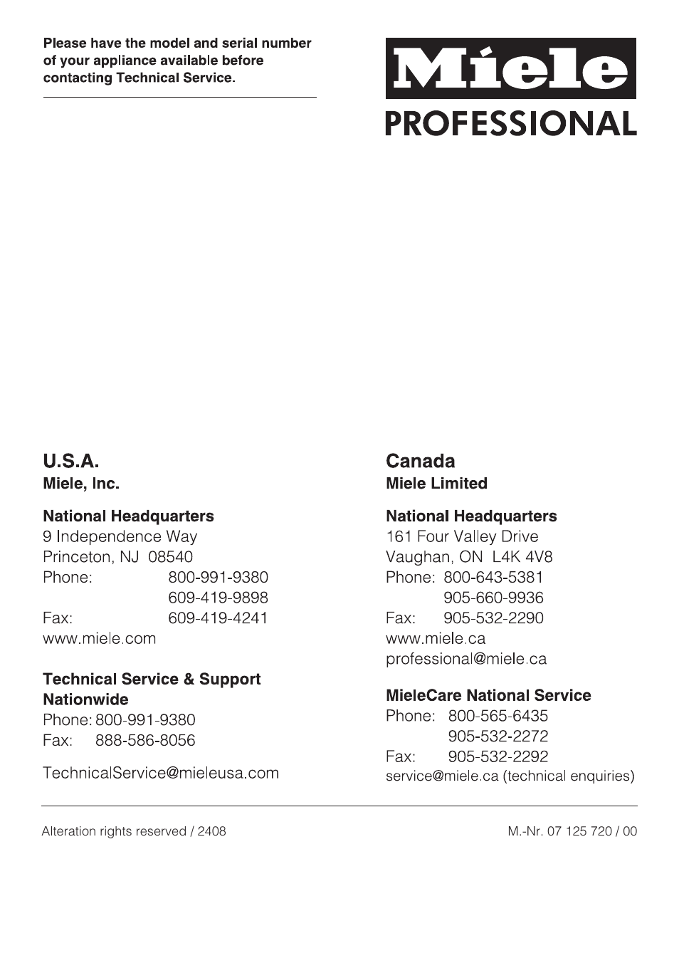 Miele G 7893 User Manual | Page 76 / 76