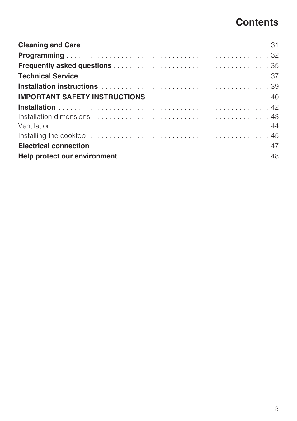 Miele KM5753 User Manual | Page 3 / 52