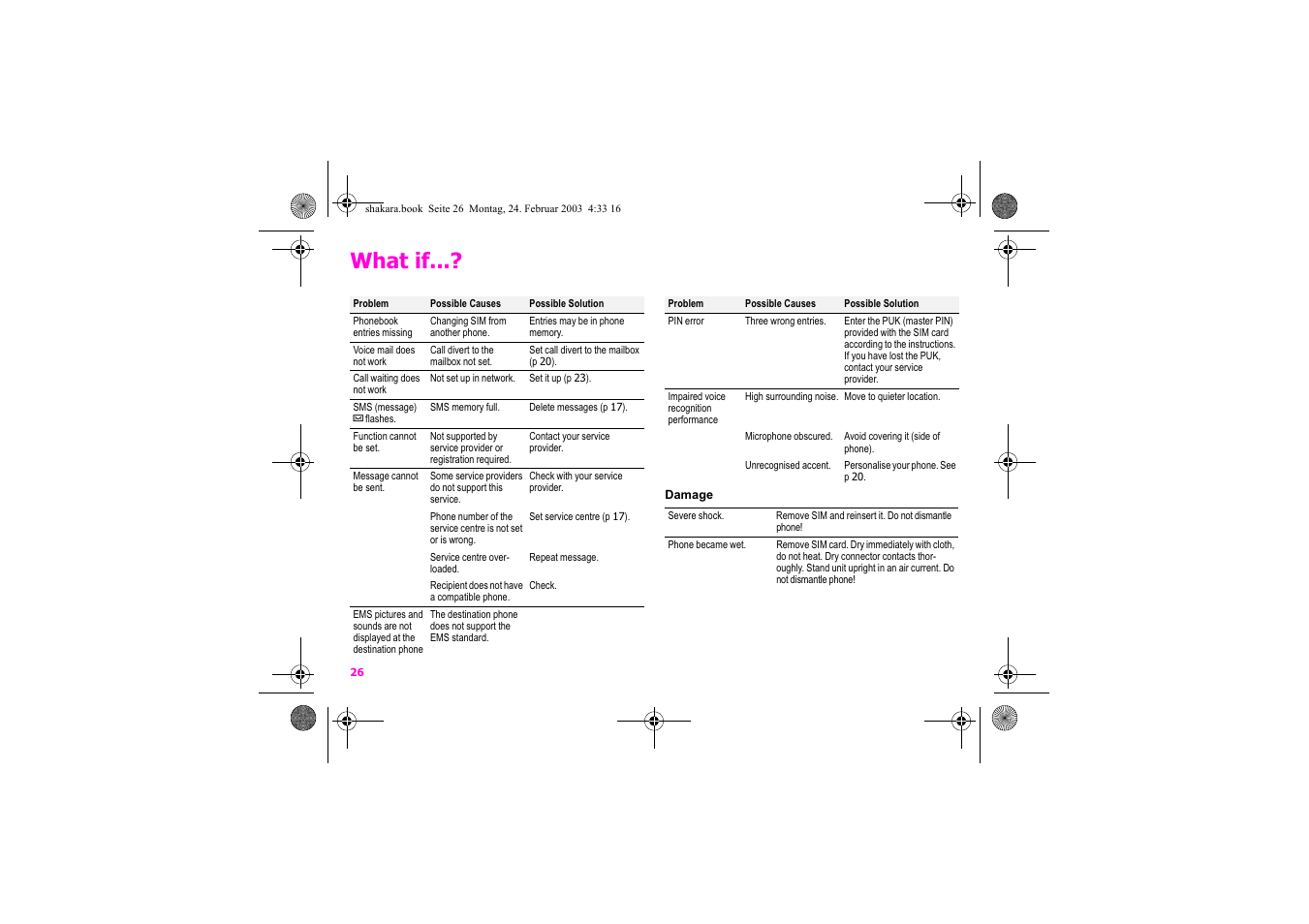 What if | Siemens Xelibri 3 User Manual | Page 27 / 34