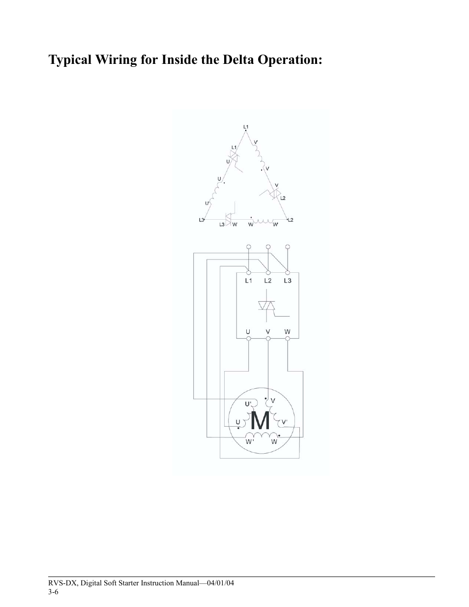 Typical wiring for inside the delta operation | Magnetek 188-10130 User Manual | Page 20 / 67