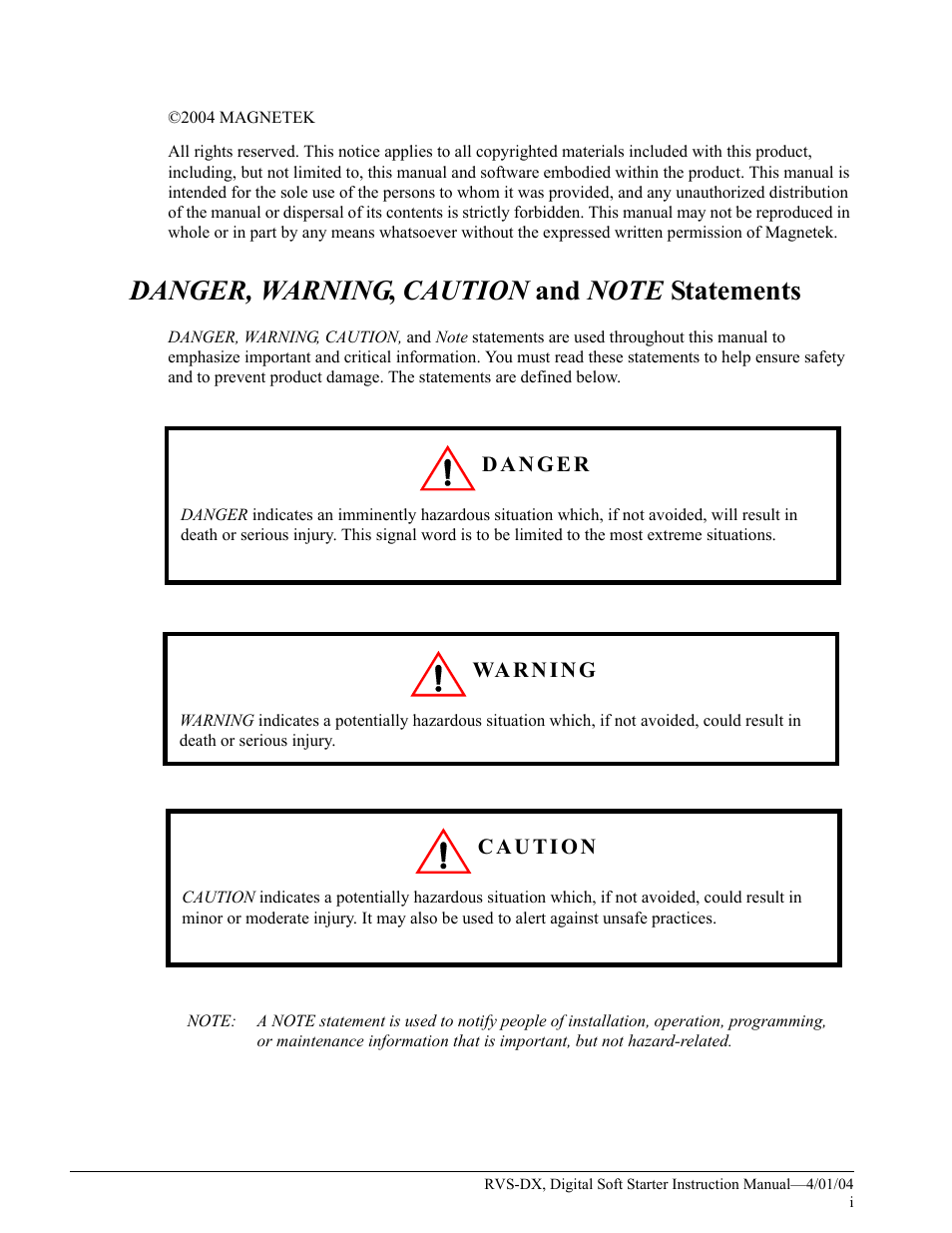 Magnetek 188-10130 User Manual | Page 4 / 67