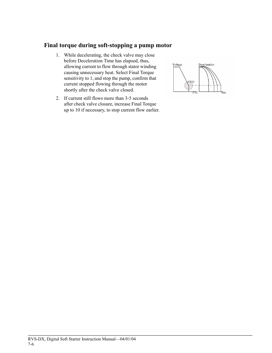 Final torque during soft-stopping a pump motor | Magnetek 188-10130 User Manual | Page 51 / 67