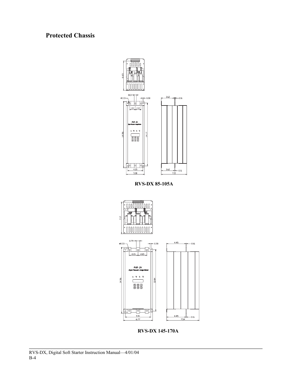 Protected chassis | Magnetek 188-10130 User Manual | Page 63 / 67