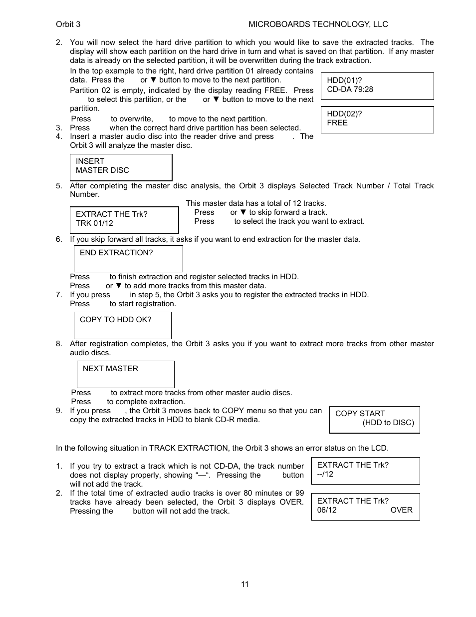 MicroBoards Technology Orbit 3 User Manual | Page 11 / 16