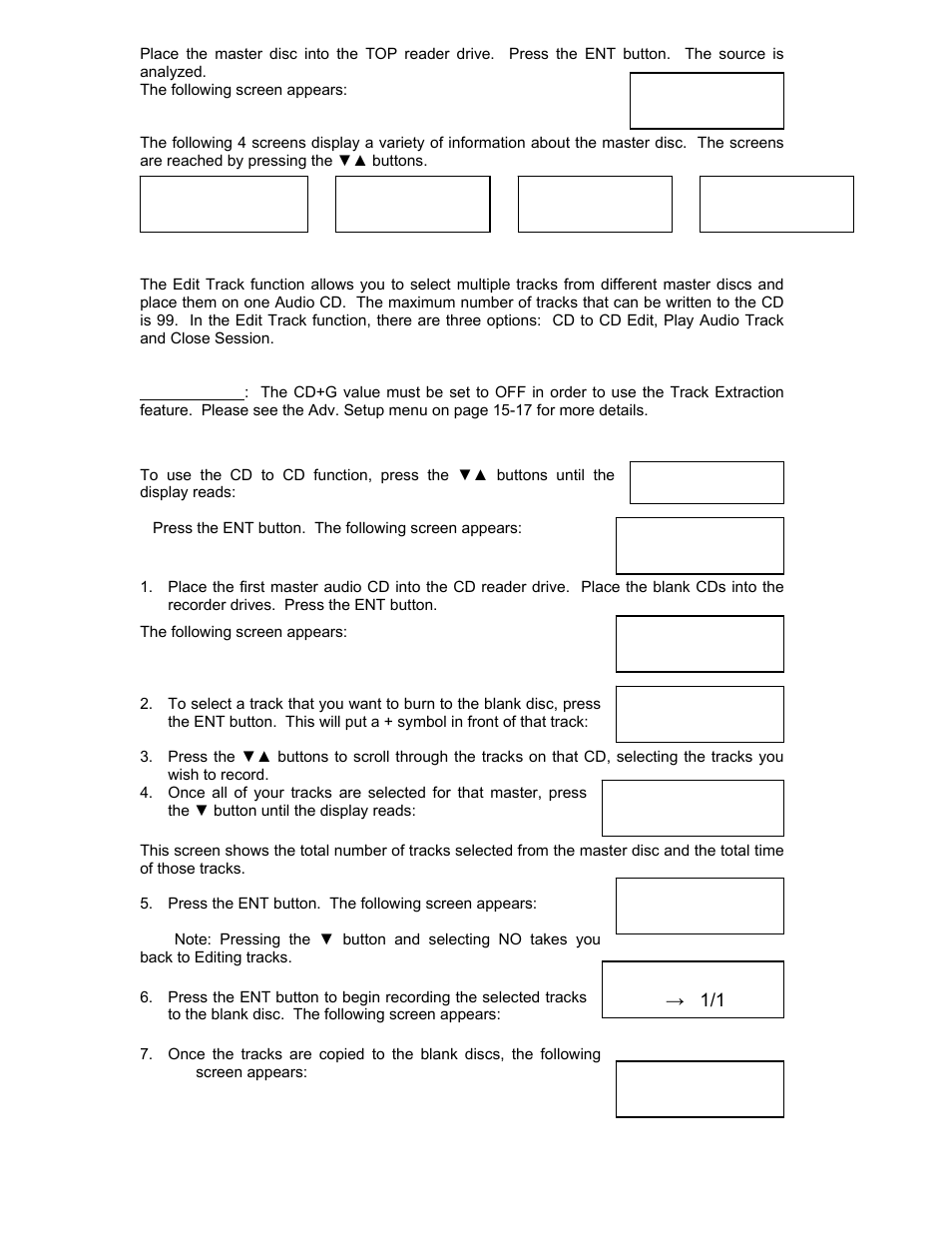 Edit track, Cd to cd edit | MicroBoards Technology QD-123 User Manual | Page 10 / 21