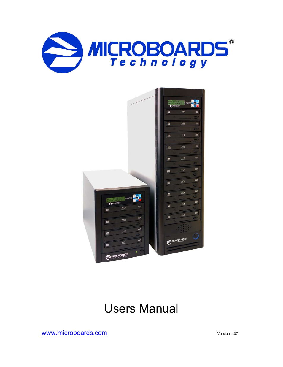 MicroBoards Technology CopyWriter BluRay Series User Manual | 23 pages