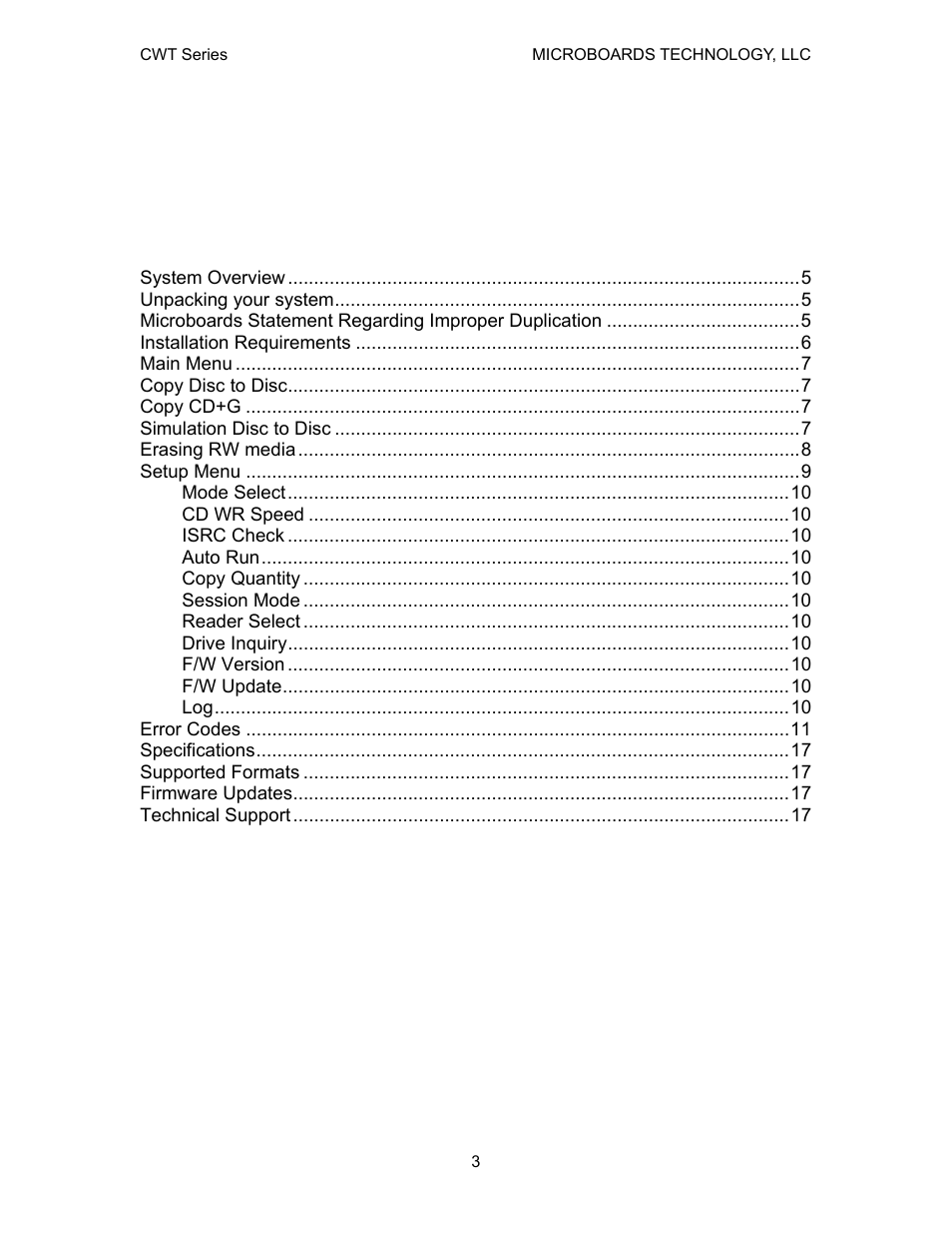 MicroBoards Technology CWT Series User Manual | Page 3 / 18