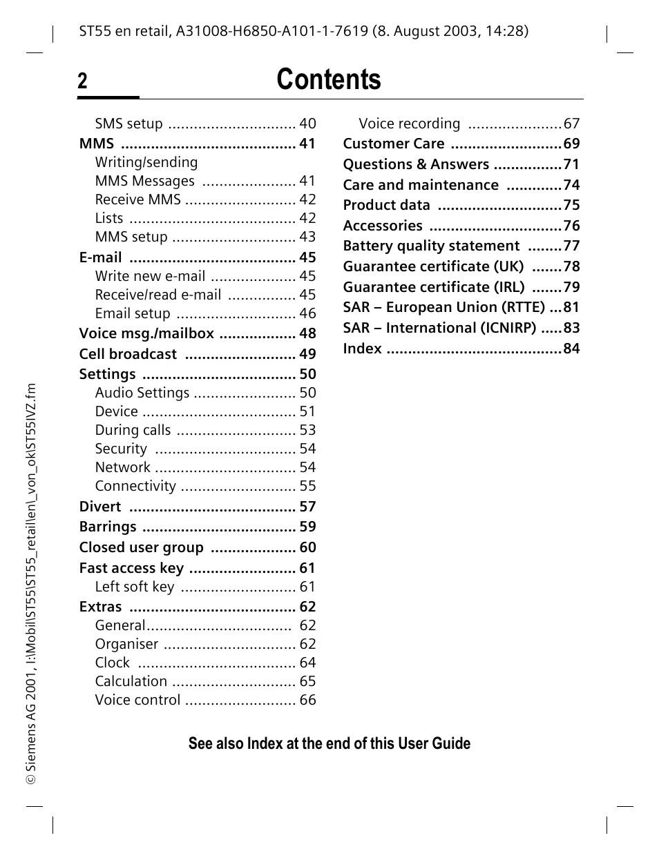 Siemens ST55 User Manual | Page 3 / 88