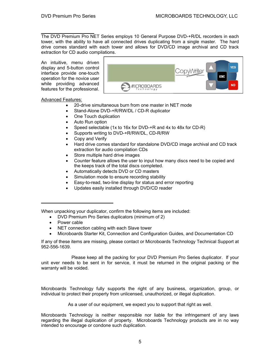 System overview, Unpacking your system | MicroBoards Technology Premium Pro User Manual | Page 5 / 23