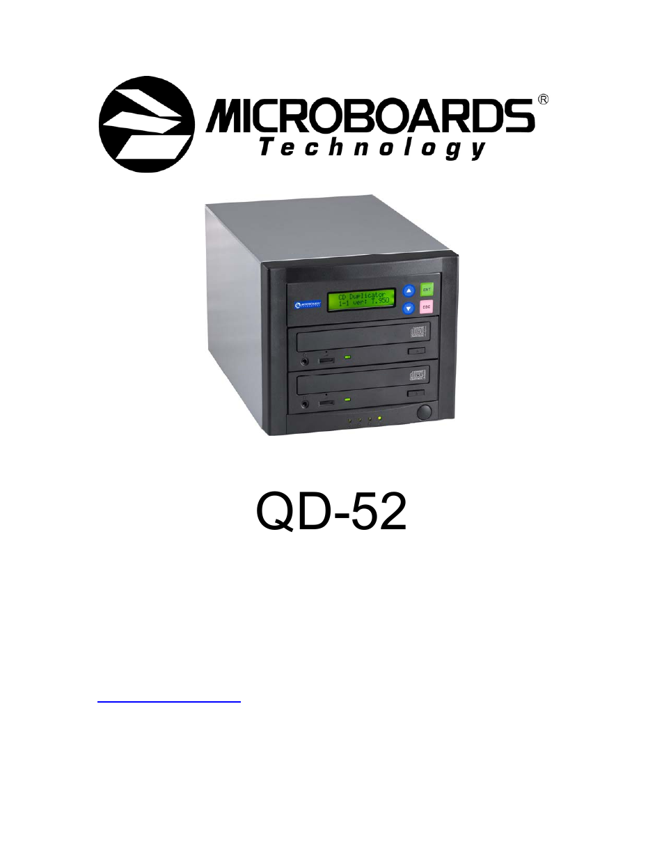 MicroBoards Technology Quic Disc QD-52 User Manual | 21 pages