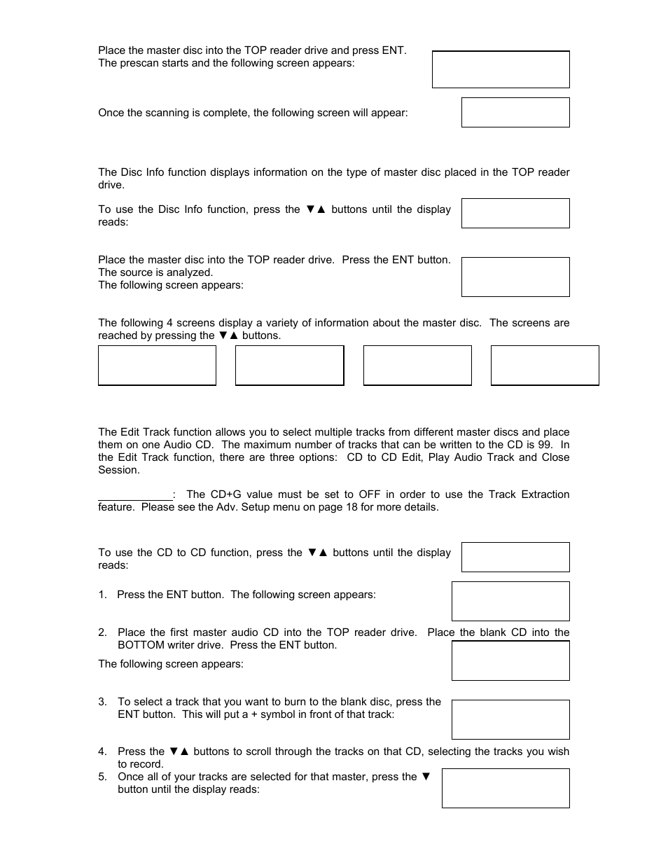 Disc info, Edit track | MicroBoards Technology Quic Disc QD-52 User Manual | Page 11 / 21