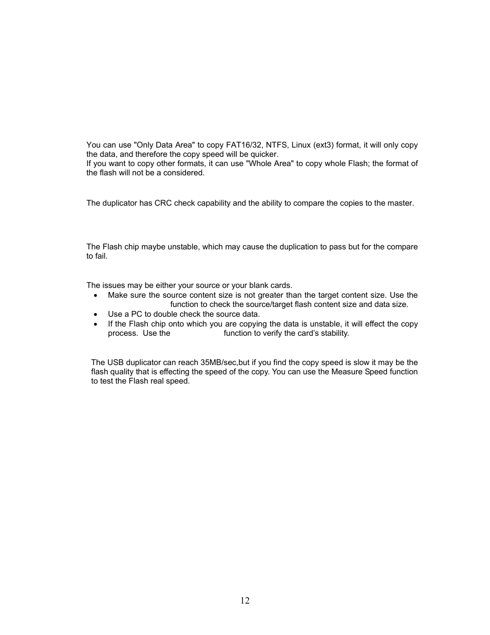 Troubleshooting and frequently asked questions | MicroBoards Technology Copywriter Flash Duplicator User Manual | Page 12 / 13