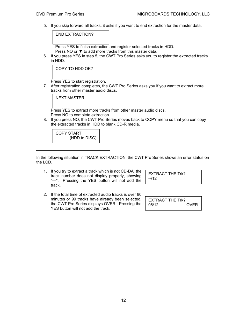 MicroBoards Technology Premium Pro Series User Manual | Page 12 / 23