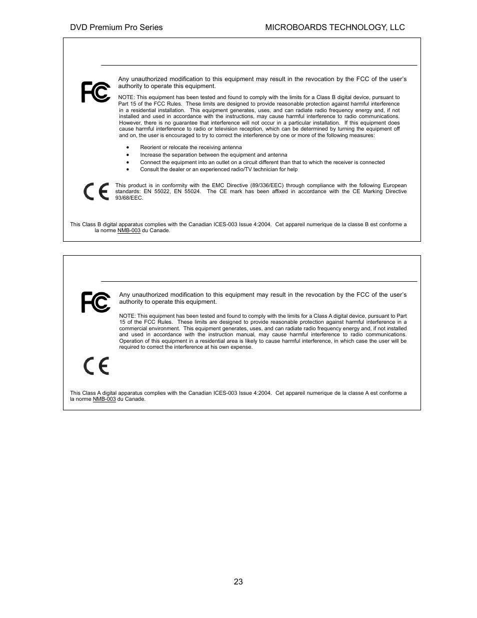 Dvd premium pro series microboards technology, llc | MicroBoards Technology Premium Pro Series User Manual | Page 23 / 23