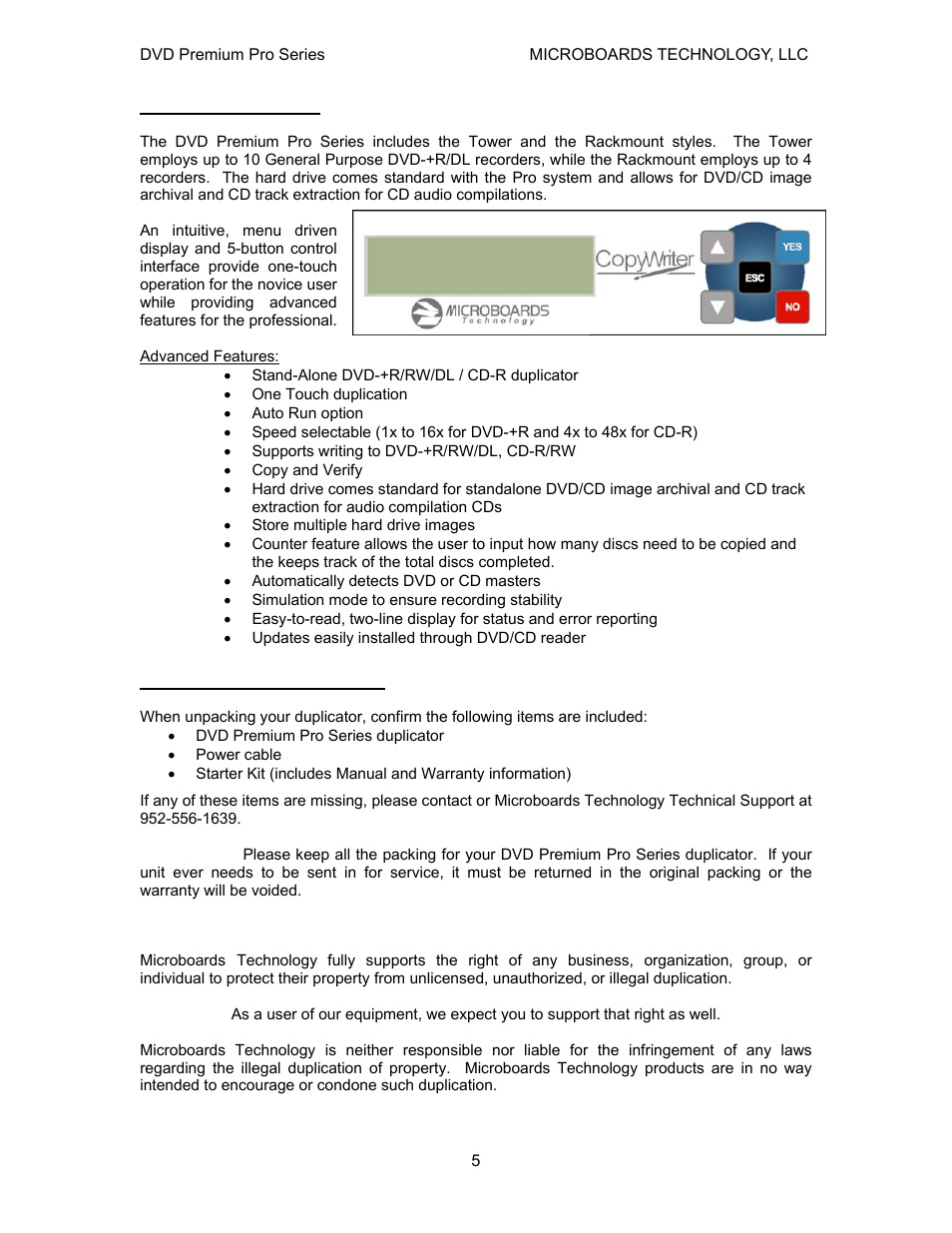 System overview, Unpacking your system | MicroBoards Technology Premium Pro Series User Manual | Page 5 / 23