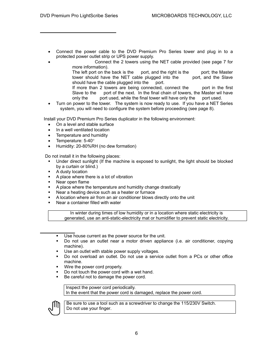 Installation requirements | MicroBoards Technology LightScribe Series User Manual | Page 6 / 26