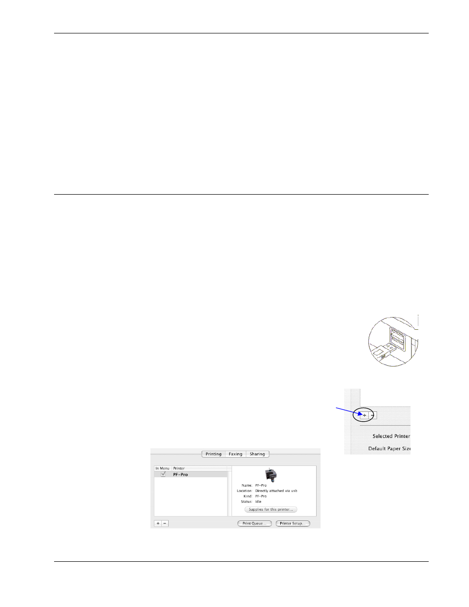 Installation of drivers and software, Connecting to a mac, Driver installation | Adding the pf-pro disc printer | MicroBoards Technology PF-Pro Disc Printer User Manual | Page 9 / 18