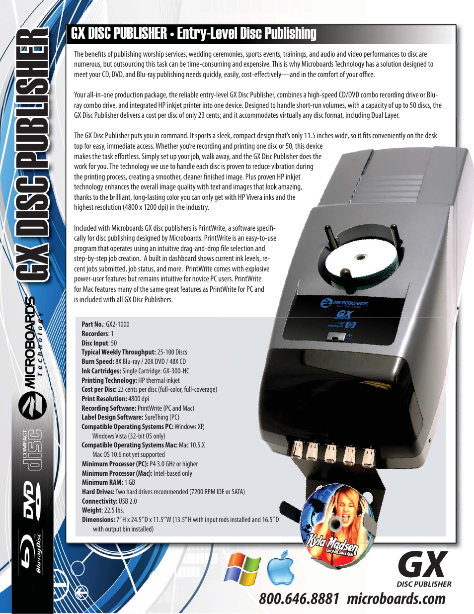 MicroBoards Technology GX2-1000 User Manual | 1 page