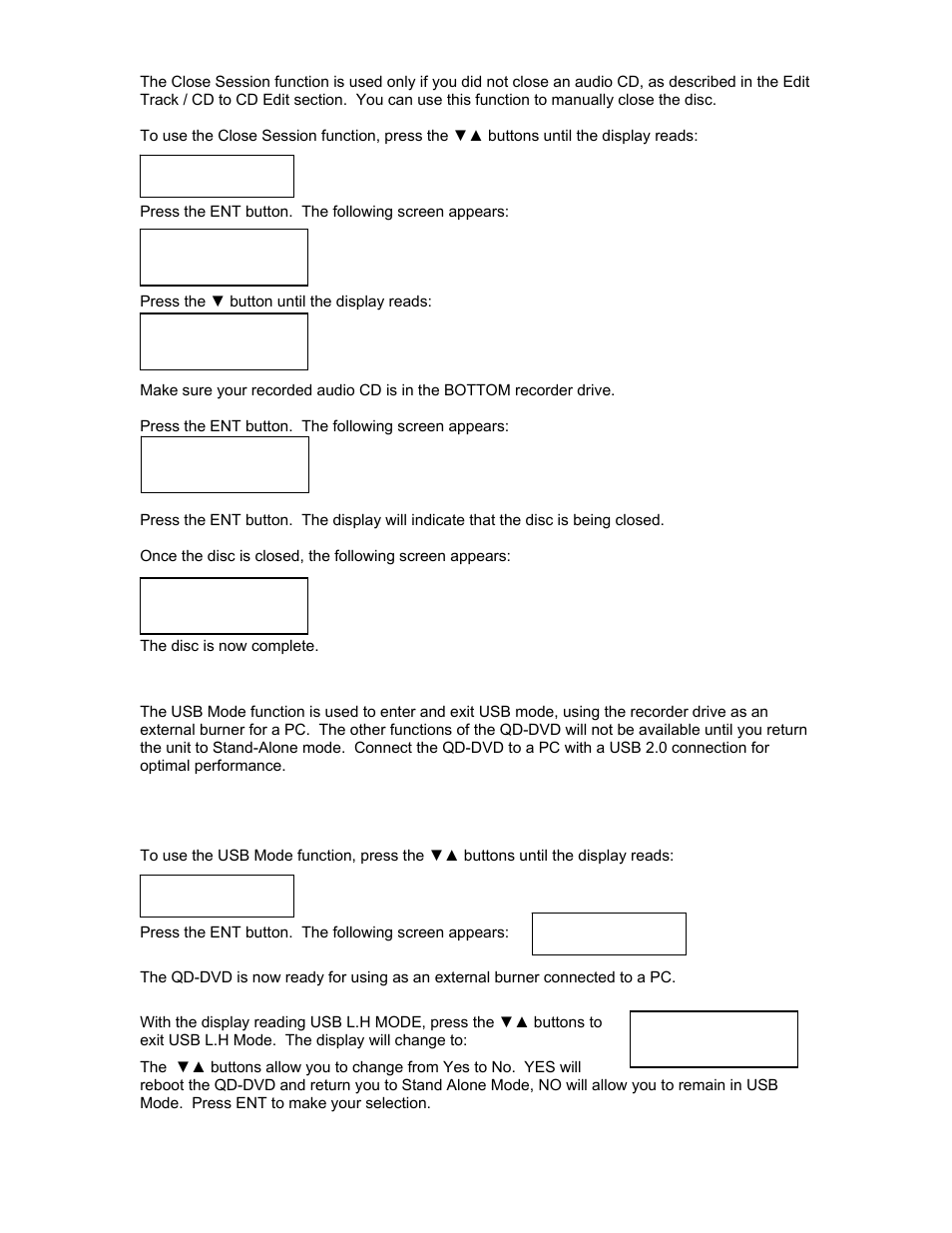 Usb mode | MicroBoards Technology QD-DVD User Manual | Page 13 / 21