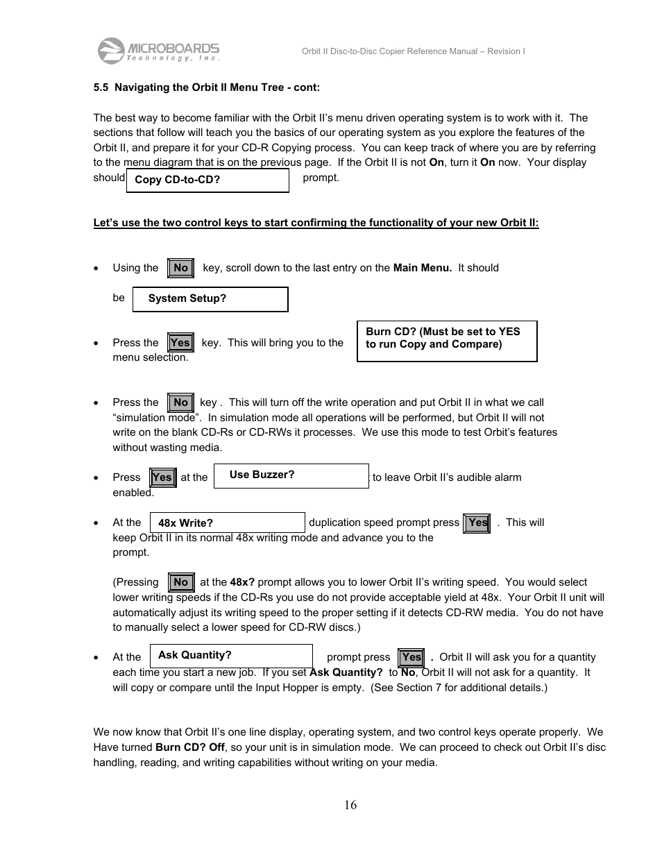 MicroBoards Technology CD Disc-to-Disc Office Copier II User Manual | Page 16 / 39