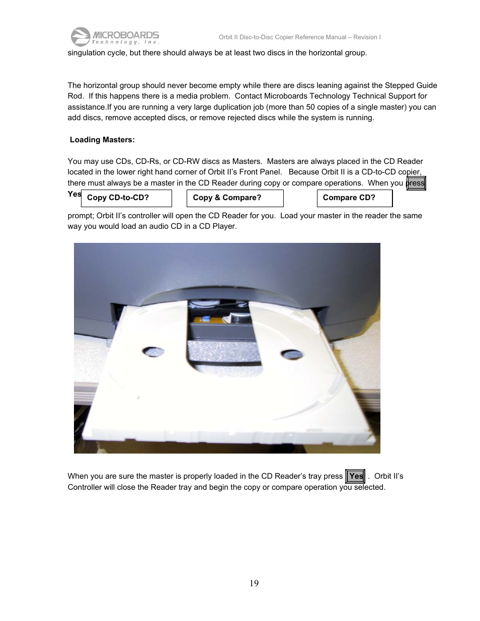 MicroBoards Technology CD Disc-to-Disc Office Copier II User Manual | Page 19 / 39
