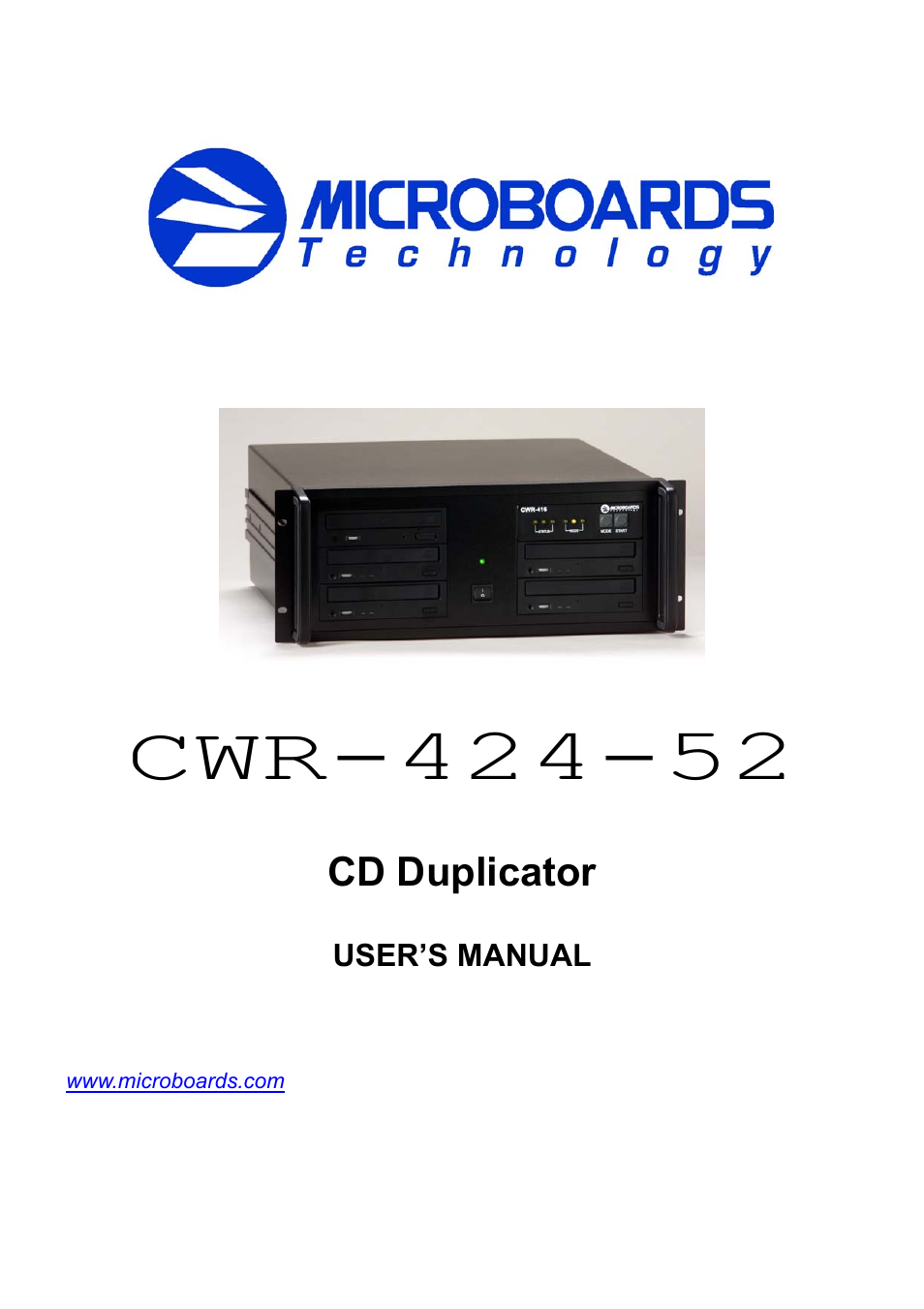 MicroBoards Technology CWR-424-52 User Manual | 11 pages