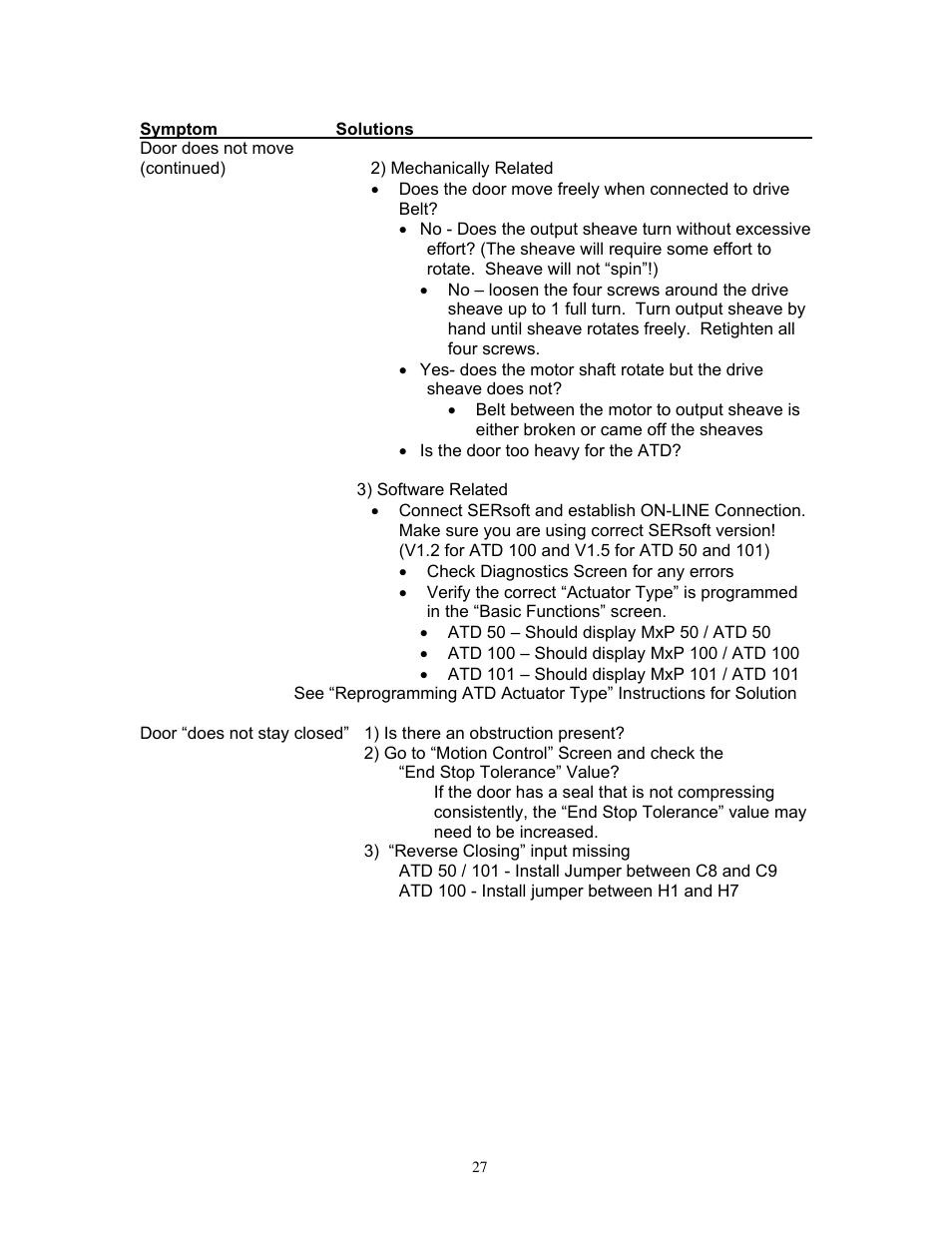 MPC ATD ACTUATOR 50 ATD-313186 User Manual | Page 27 / 29