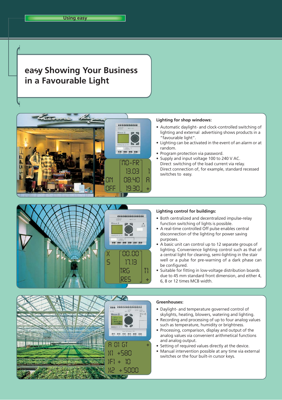 Showing your business in a favourable light, Ea y s | Moeller Marine EASY 600 User Manual | Page 4 / 12