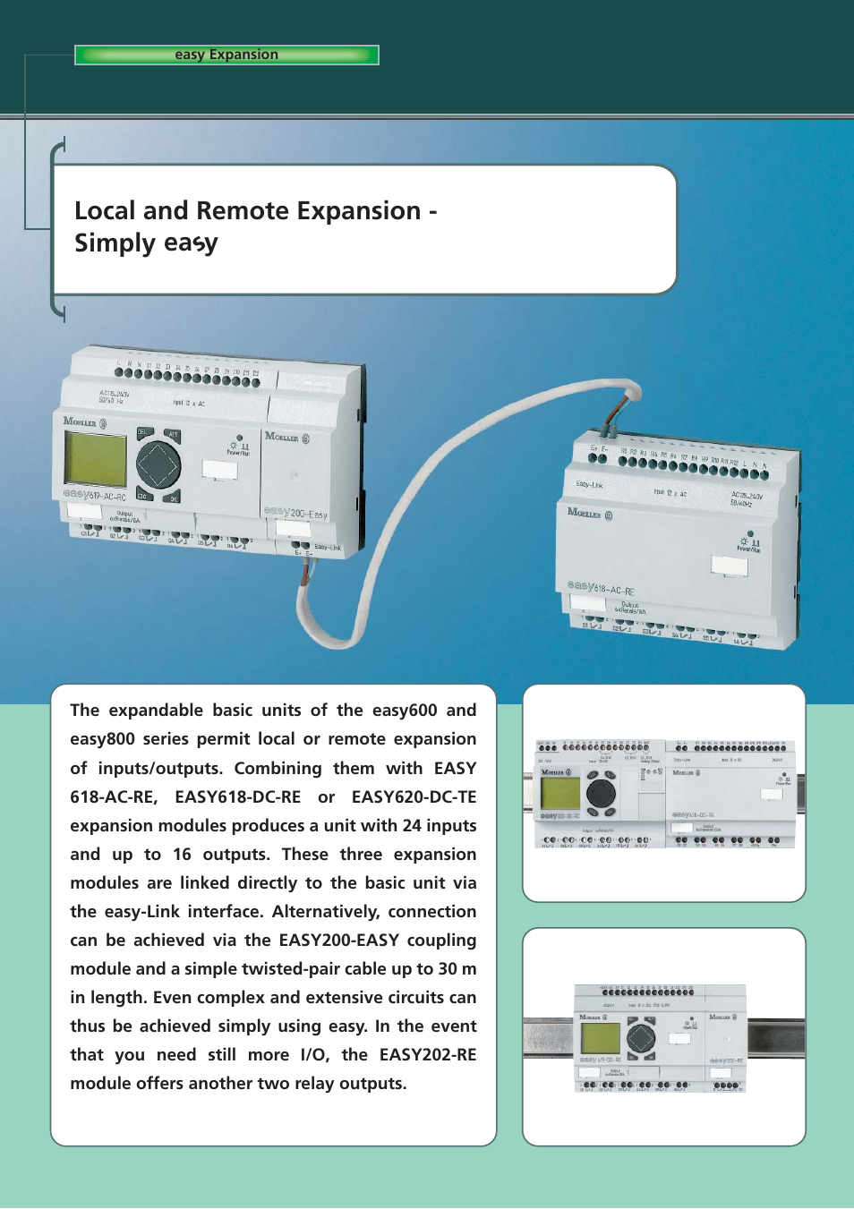 Local and remote expansion - simply, Ea y s | Moeller Marine EASY 600 User Manual | Page 8 / 12