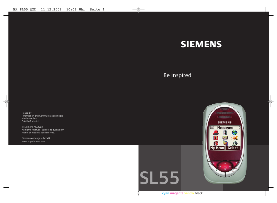 Sl55 | Siemens SL55 User Manual | Page 137 / 137
