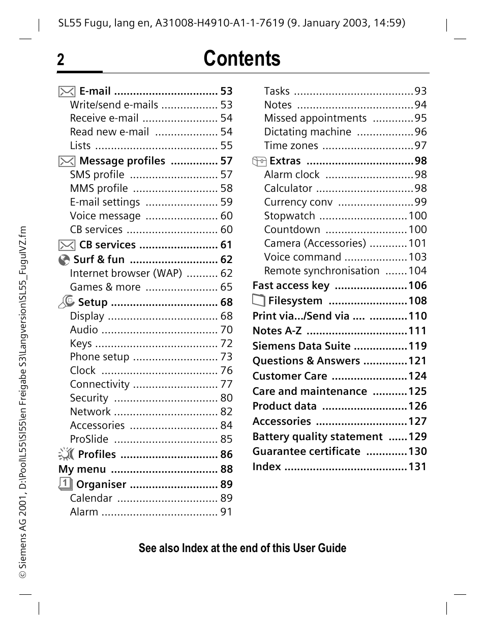 Siemens SL55 User Manual | Page 3 / 137