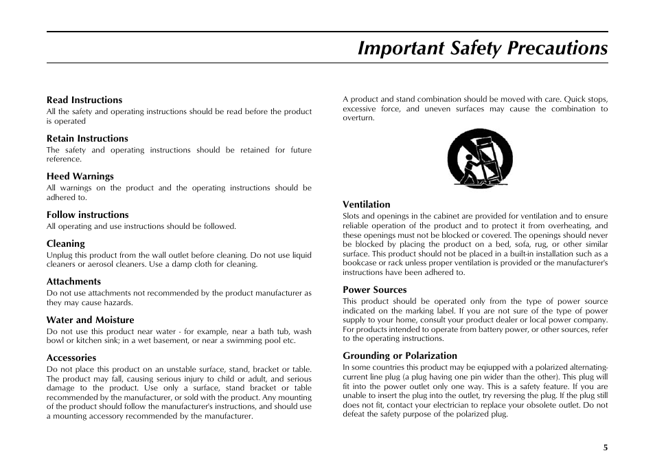 Important safety precautions | Mordaunt-Short MS309W User Manual | Page 5 / 16