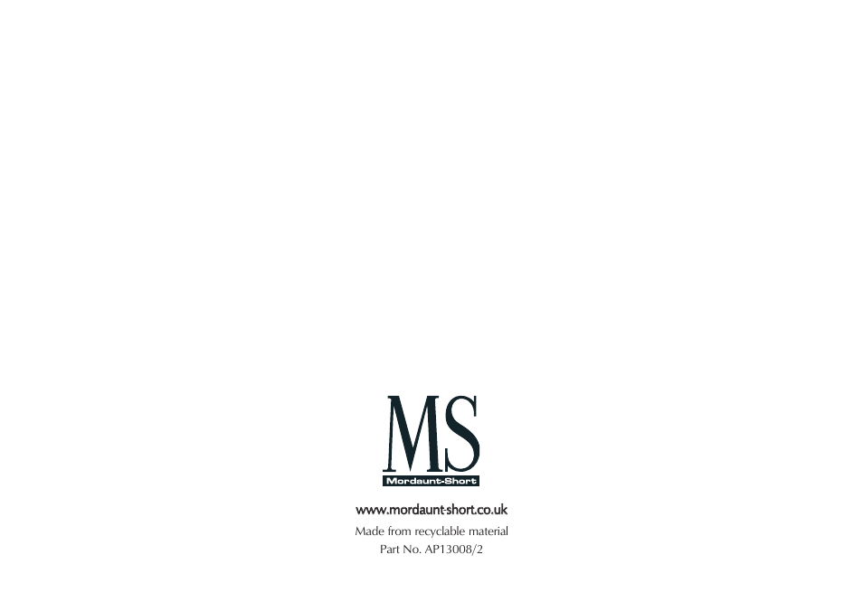 Mordaunt-Short MS909W User Manual | Page 16 / 16