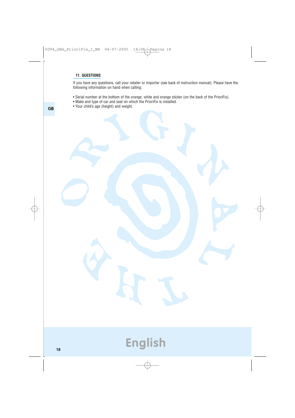 English | Maxi-Cosi Car Seat User Manual | Page 18 / 96