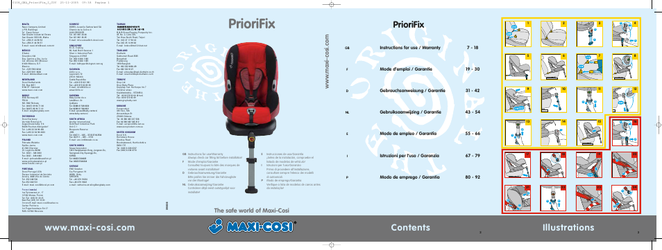 Priorifix | Maxi-Cosi Car Seat User Manual | Page 2 / 96