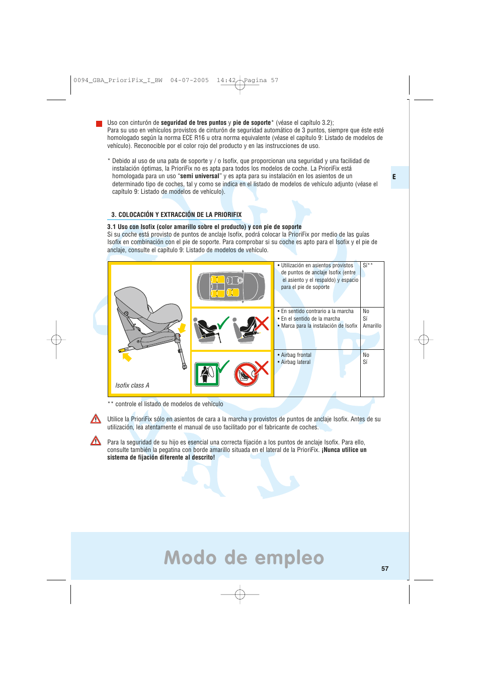 Modo de empleo | Maxi-Cosi Car Seat User Manual | Page 57 / 96