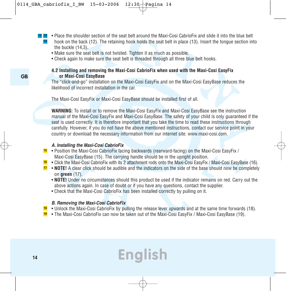 English | Maxi-Cosi THE SAFE WORLD OF I User Manual | Page 10 / 98