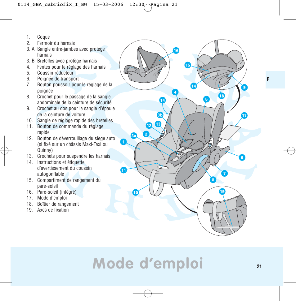 Mode d’emploi | Maxi-Cosi THE SAFE WORLD OF I User Manual | Page 17 / 98