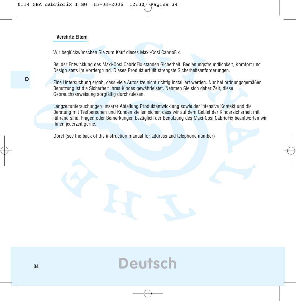 Deutsch | Maxi-Cosi THE SAFE WORLD OF I User Manual | Page 30 / 98