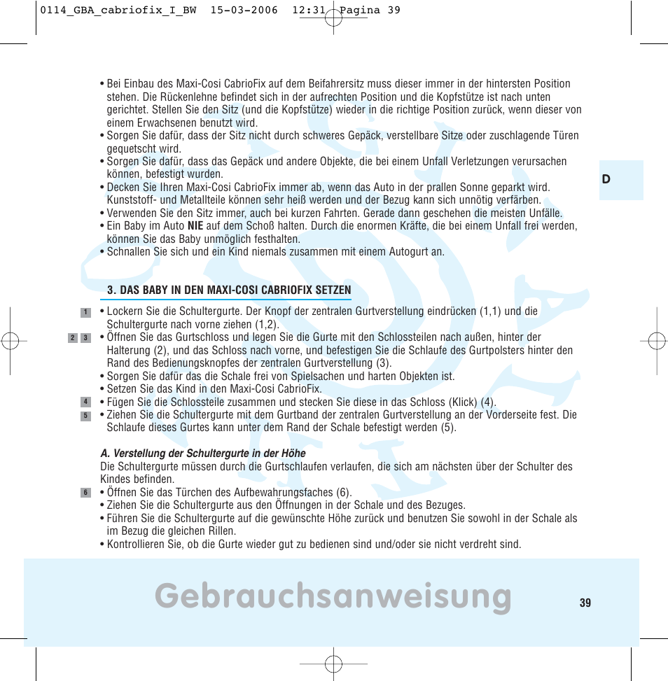Gebrauchsanweisung | Maxi-Cosi THE SAFE WORLD OF I User Manual | Page 35 / 98