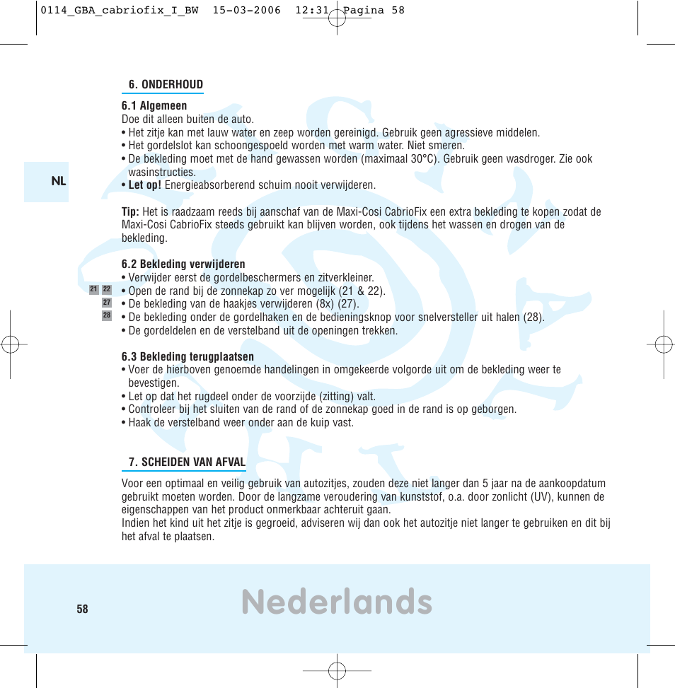 Nederlands | Maxi-Cosi THE SAFE WORLD OF I User Manual | Page 54 / 98
