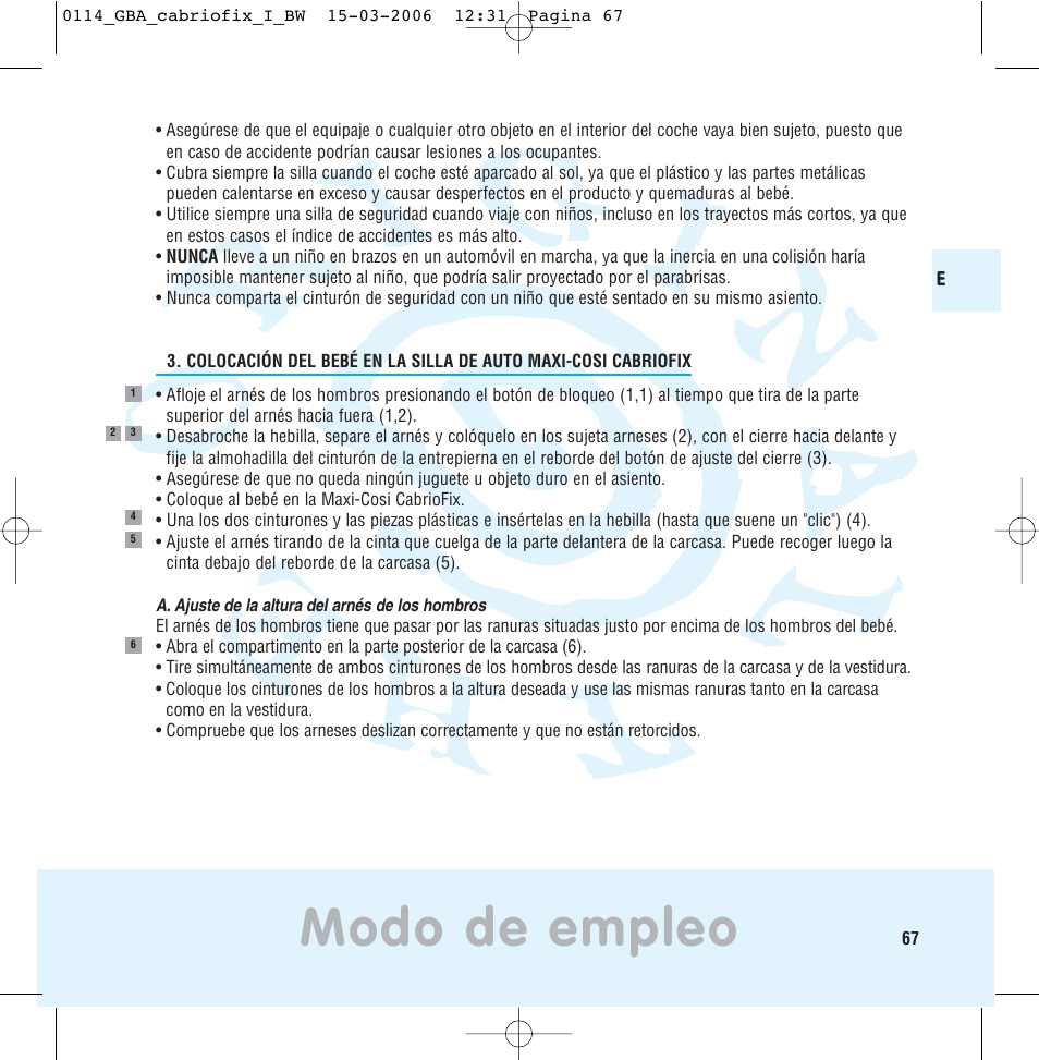 Modo de empleo | Maxi-Cosi THE SAFE WORLD OF I User Manual | Page 63 / 98