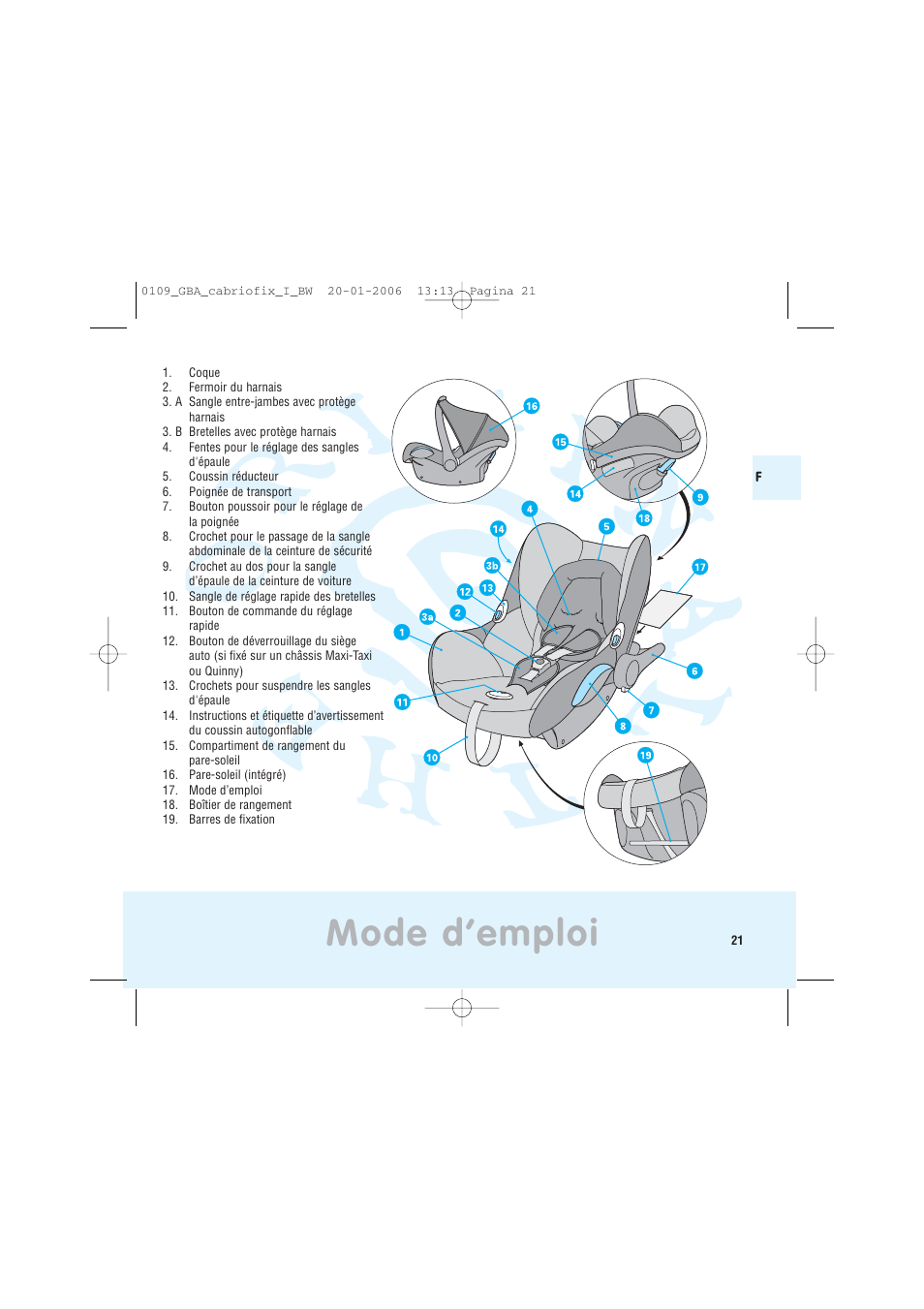 Mode d’emploi | Maxi-Cosi Baby Crrier User Manual | Page 17 / 98