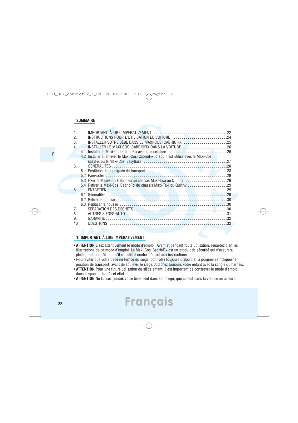 Français | Maxi-Cosi Baby Crrier User Manual | Page 18 / 98