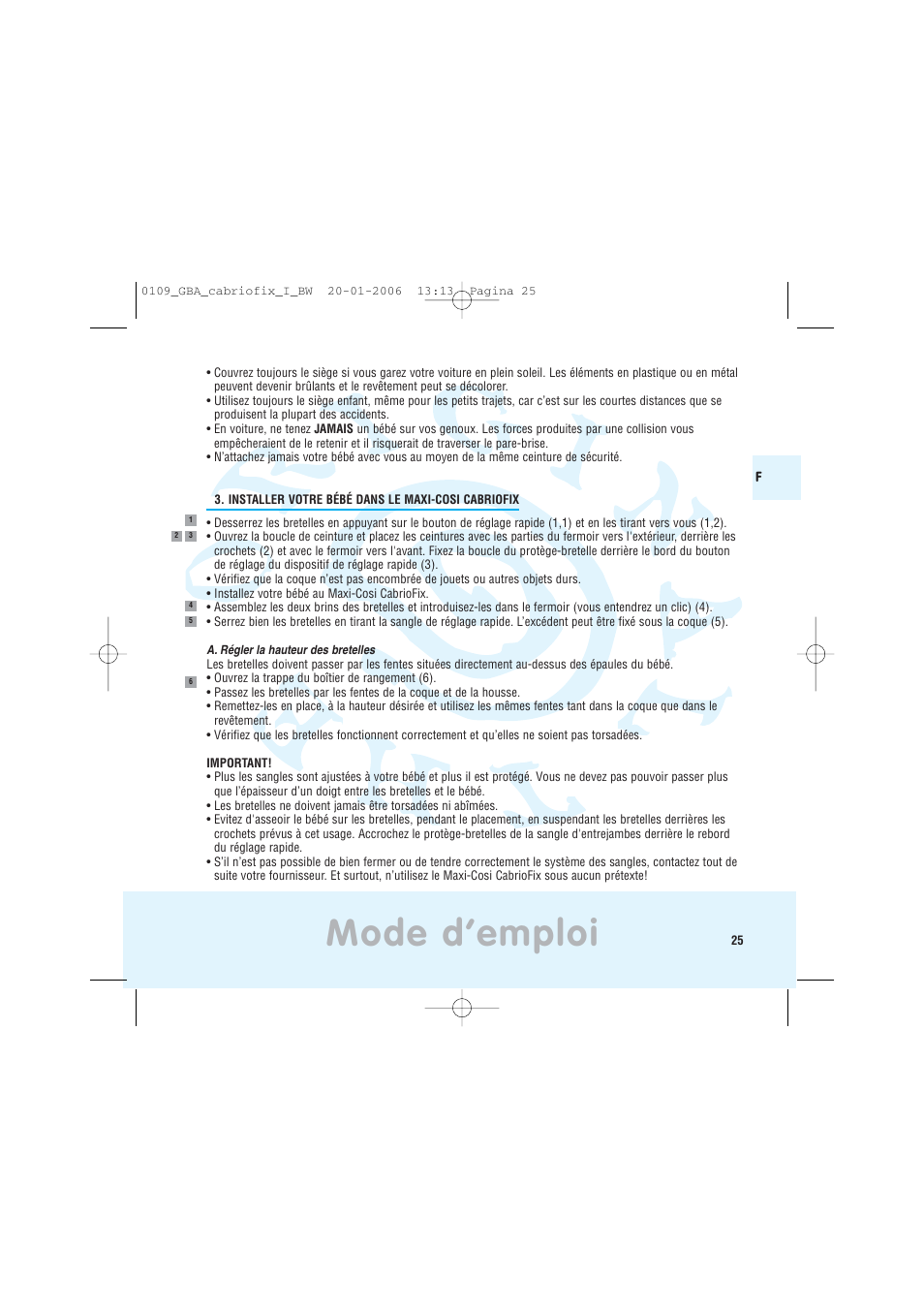 Mode d’emploi | Maxi-Cosi Baby Crrier User Manual | Page 21 / 98