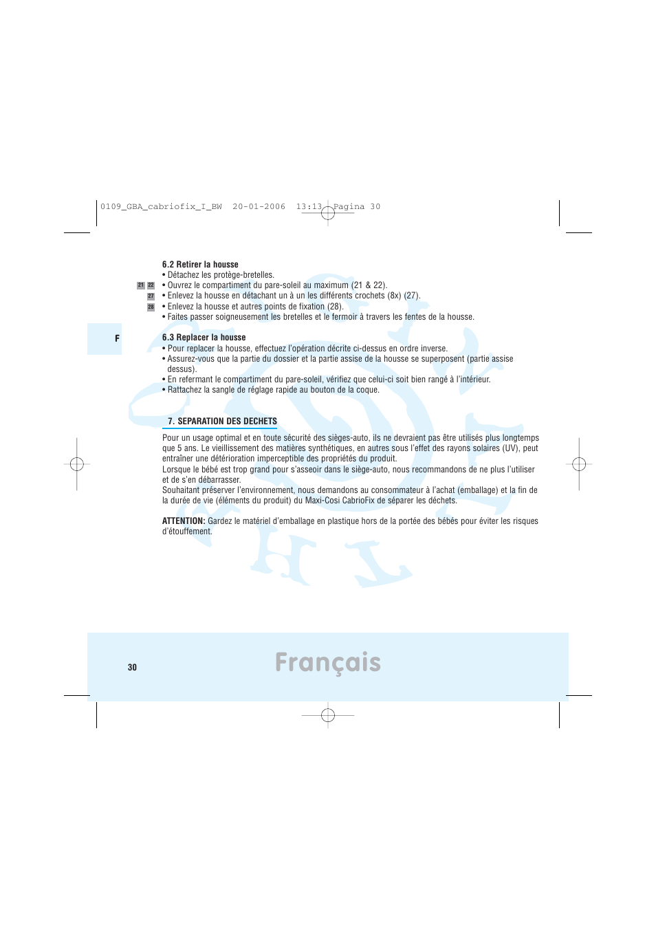 Français | Maxi-Cosi Baby Crrier User Manual | Page 26 / 98
