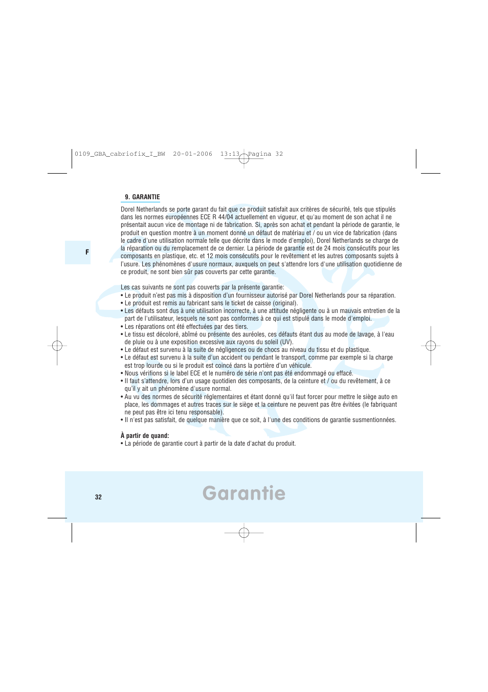 Garantie | Maxi-Cosi Baby Crrier User Manual | Page 28 / 98