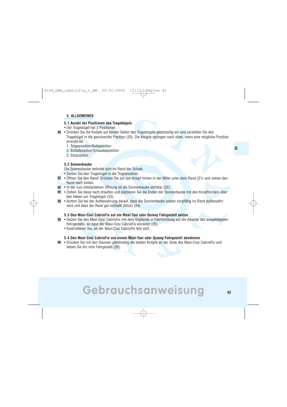 Gebrauchsanweisung | Maxi-Cosi Baby Crrier User Manual | Page 39 / 98