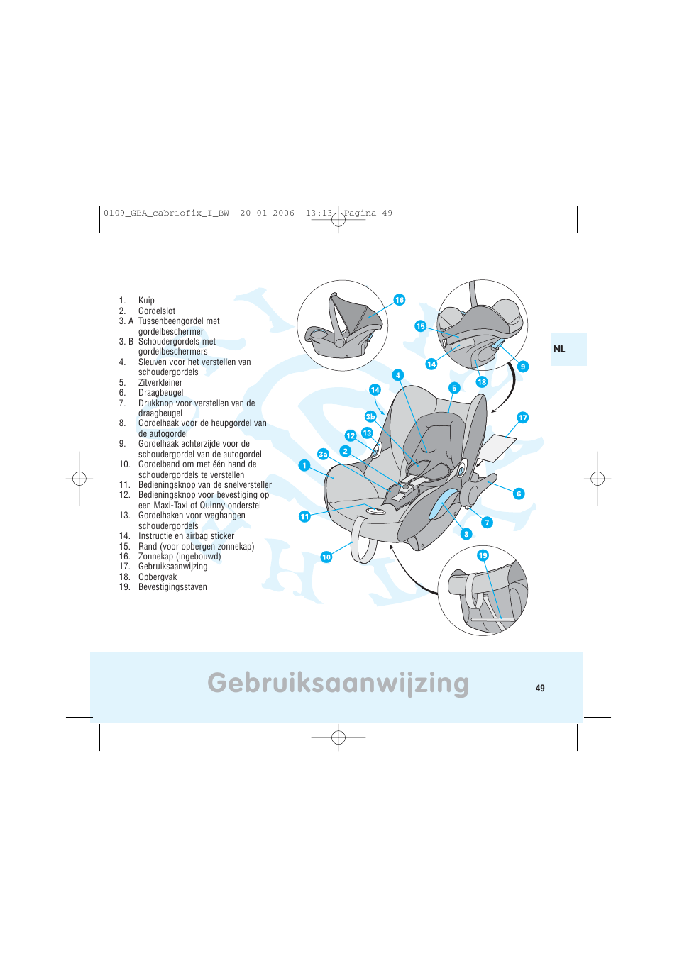 Gebruiksaanwijzing | Maxi-Cosi Baby Crrier User Manual | Page 45 / 98